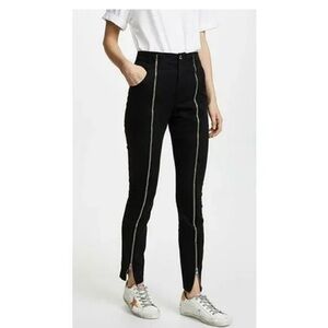 A.L.C. Black Zander Zipper High Rise pants/jeans